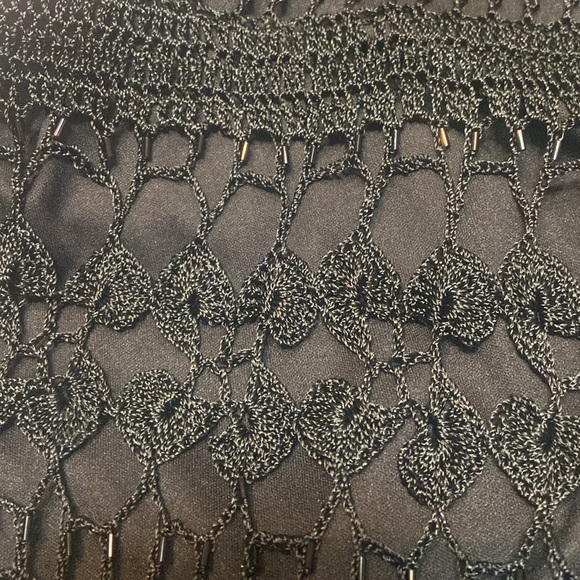 ETOILE Evening Collection Size M Black Crochet Dress NWT Needs Small Repair - Picture 14 of 16